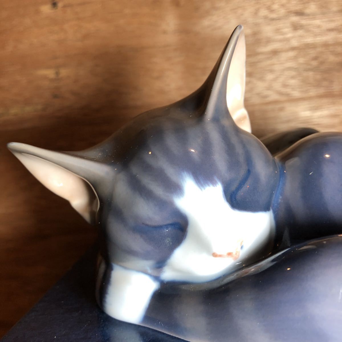 ロイヤルコペンハーゲン 眠り猫 ネコ ねこ 陶器 置物 Sleeping Cat 