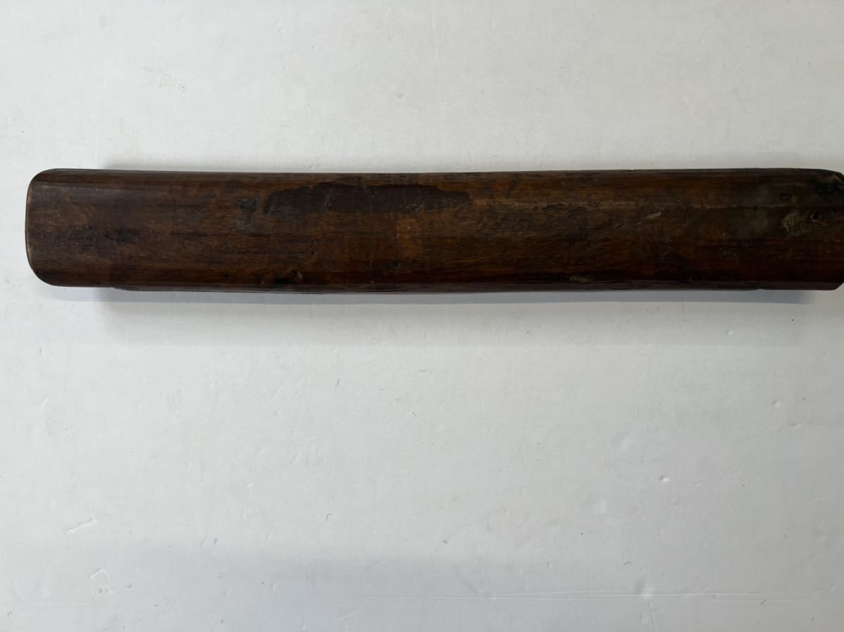 李朝木製菓子型1点 李朝餅型 0.64kg 羽子板形菓子