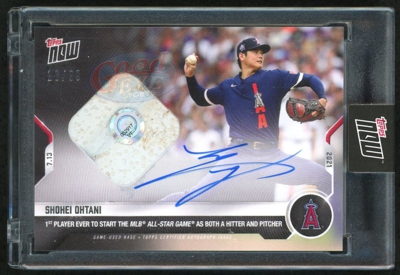 GE☆幻！大谷翔平直筆サイン2021年MLBオールスター戦実使用ベース入り