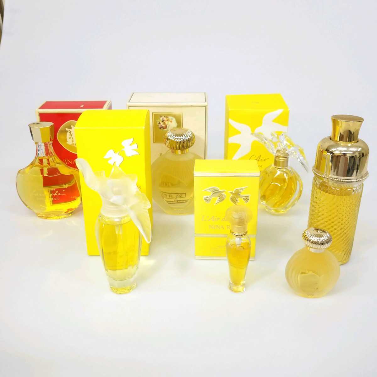 59 Φ 1円〜 【ブランド香水7点セット】 Nina Ricci ニナリッチ / Nina / L Air du Temps レールデュタン / EDT / SP BT / 箱付き 