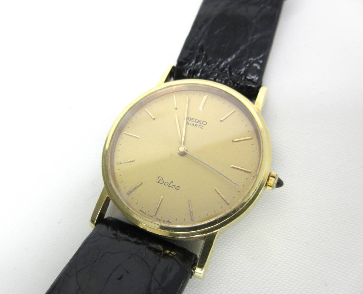 売切 K14 金無垢 セイコードルチェ 7731－7000 紳士用 (23