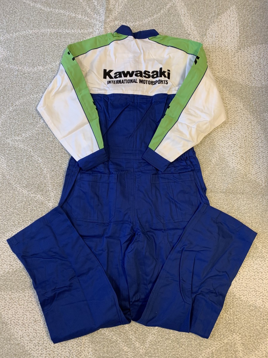 カワサキ つなぎ メカニックスーツ LLサイズ KAWASAKI グレー 作業着
