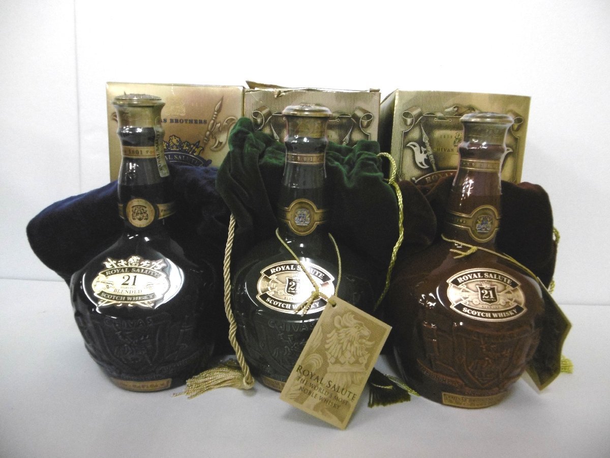 古酒 未開栓 3本セット CHIVAS BROTHERS ROYAL SALUTE ロイヤル