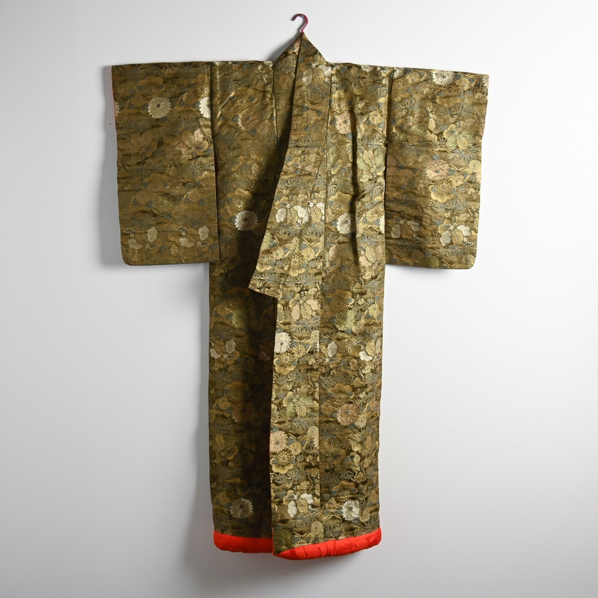 大正時代 打掛 正絹 金糸 桐竹に菊京都高島屋 身丈約1710mm 着物 呉服 
