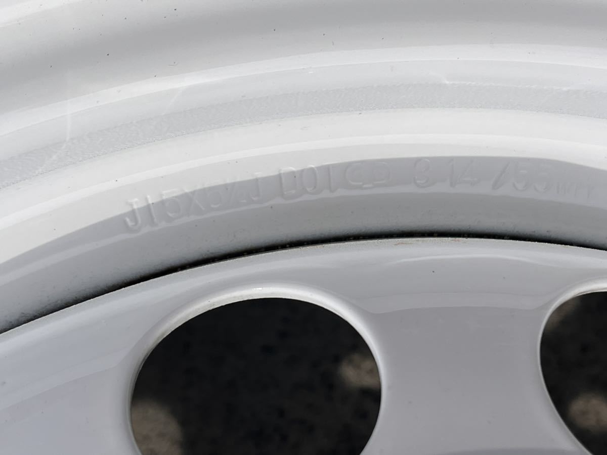 バリ溝 マッドタイヤ 鉄チン 4本セット 165/60r15 スチール ホイール