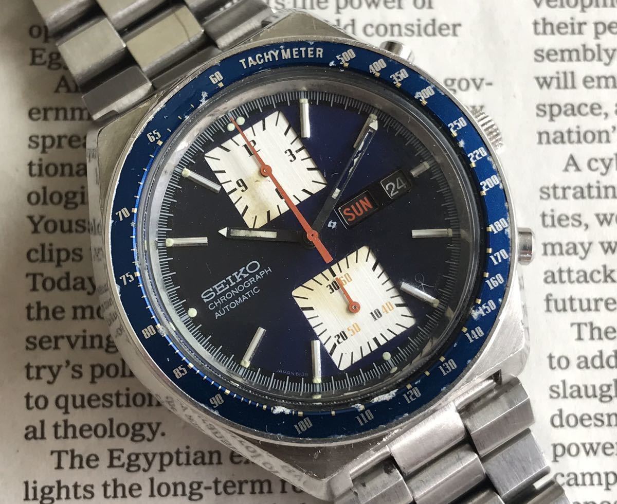 セイコー SEIKO 5スポーツスピードタイマー クロノグラフ6138-0030