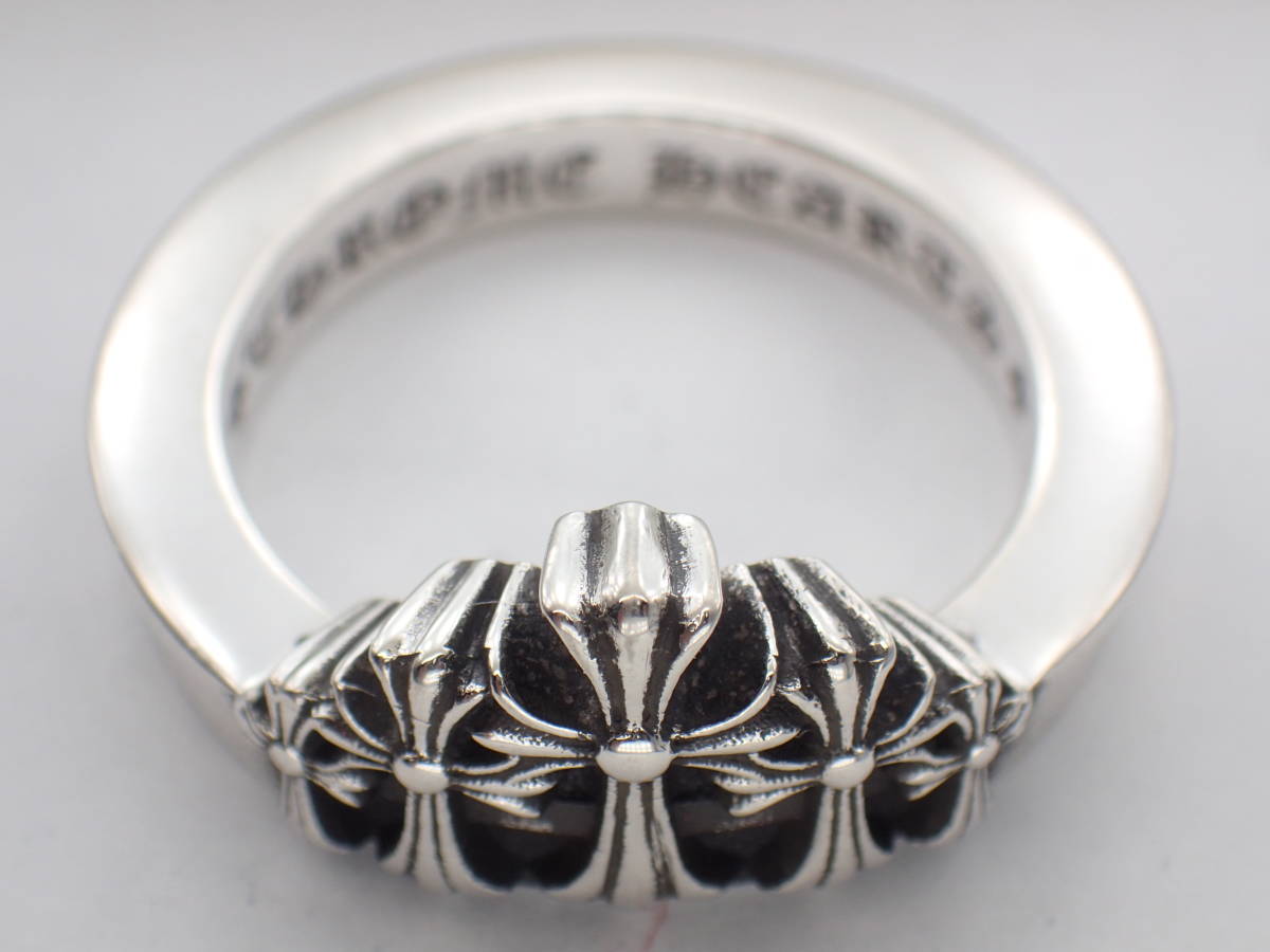 正規品CHROME HEARTS ☆クラウンCHクロスリング17号☆