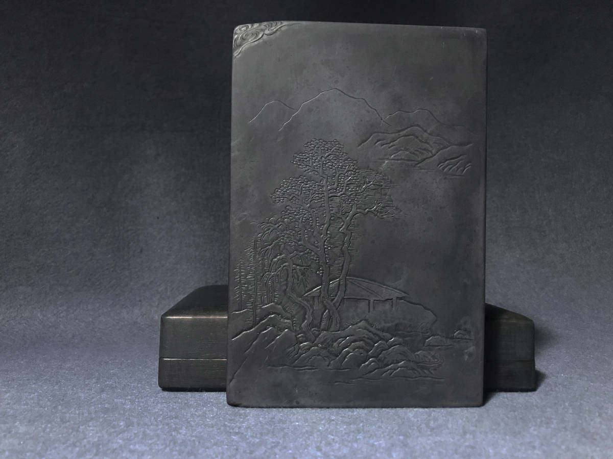 文房具　古美術　長方型抄手硯 端溪硯　書/C8/33 文房具 古美術 長方型抄手硯 端溪硯 書/C8/33 古端溪 長方硯 文房具 古