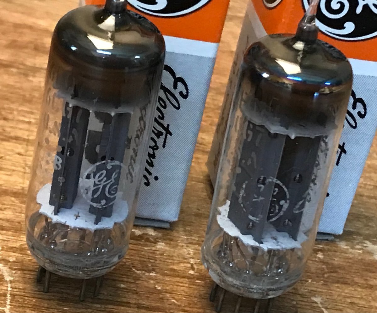 CC-6561 GENERAL ELECTRIC tube 真空管 6F07 6CG7 アンプ オーディオ 部品 アンティーク 33g 2個 ...