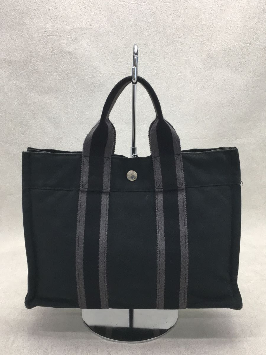 HERMESフールトゥMM トートバッグ キャンバス ブラック A317