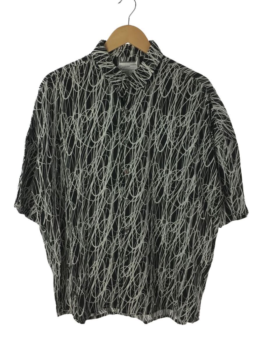 SHAREEF◇18SS/DRAWING PT S/S BIG SHIRTS/半袖シャツ/1/-/ブラック
