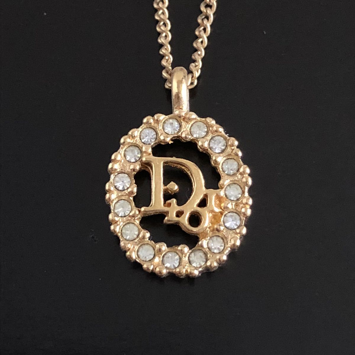 Christian Dior クリスチャンディオール ネックレス ラインストーン 