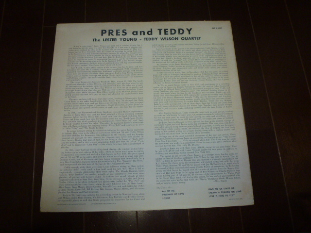 LESTER YOUNG PRES AND TEDDY VERVE オリジナル盤 ORIG_2