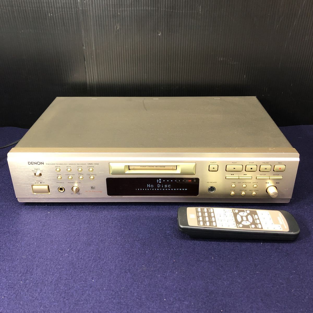 DENON PCM AUDIO TECHNOLOGY MINIDISK RECORDER DMD-1550 デノン MD 
