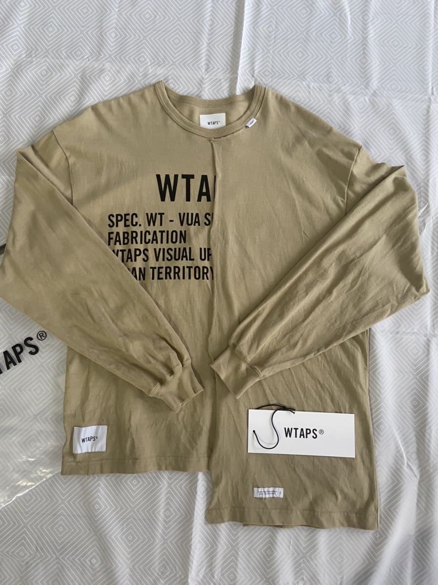 WTAPS ダブルタップス 21SS RAGS LS 再構築カットソー ベージュ 03 