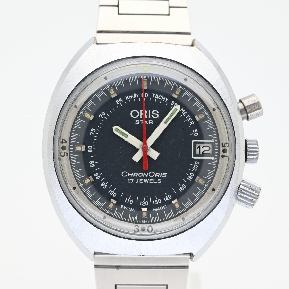 希少 オリス/ORIS○CHRONORIS 1970年代製造 手巻き 17石 クロノグラフ  