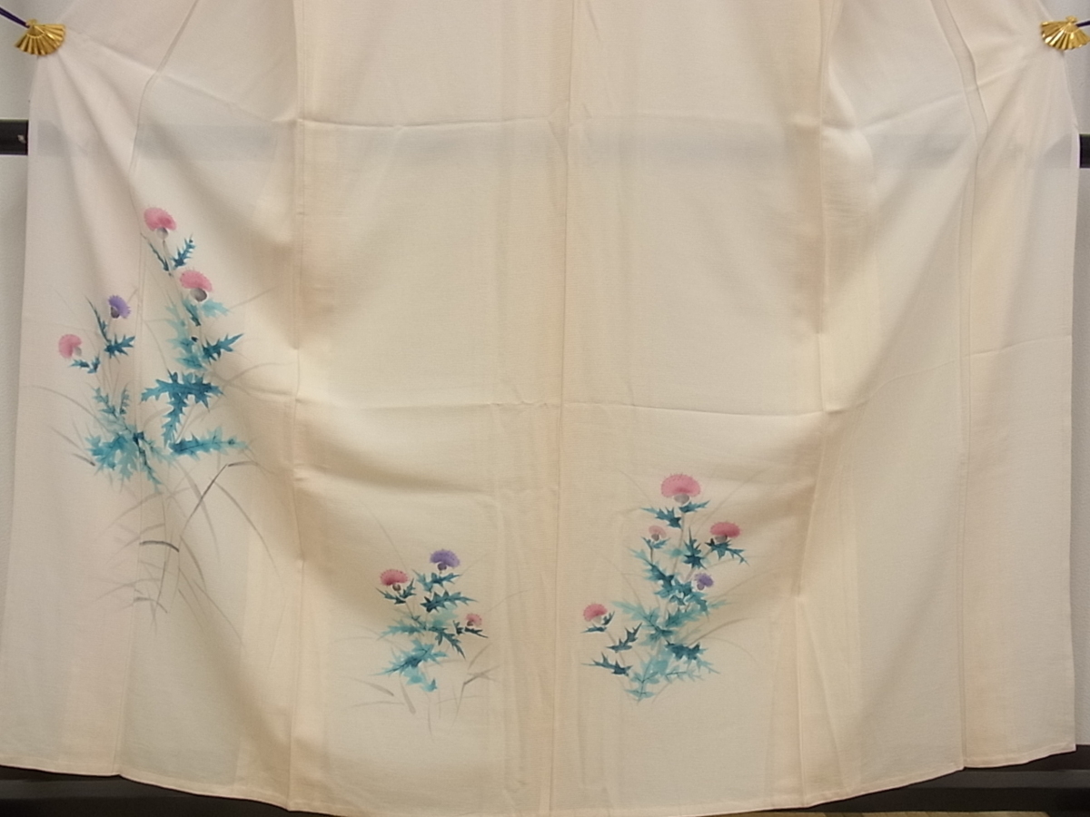 未使用訪問着（鈴乃屋袋帯つき）流水枝花文 絞り 刺繍 金彩 ママ着物