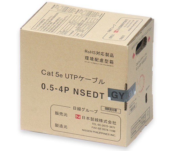 新品】□□NSEDT GY CAT5e UTP 0.5-4P 300m LANケーブル□□1