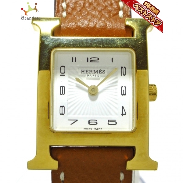 HERMES(エルメス) 腕時計 Hウォッチ HH1.201 レディース SS×革ベルト 