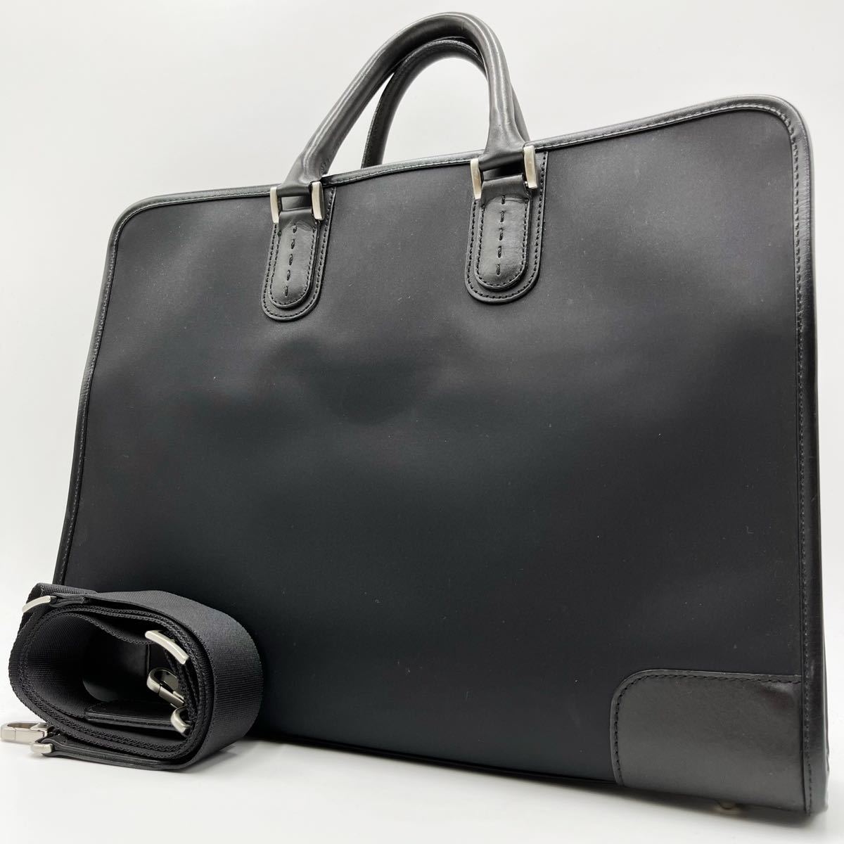 大人気，爆買い 1円〜 Paul Smith ポールスミス ビジネスバッグ ブリーフケース ショルダーバッグ 2way ナイロン レザー ブラック 黒(かばん、バッグ)｜売買されたオークション情報、yahooの商品情報をアーカイ かばん、バッグ