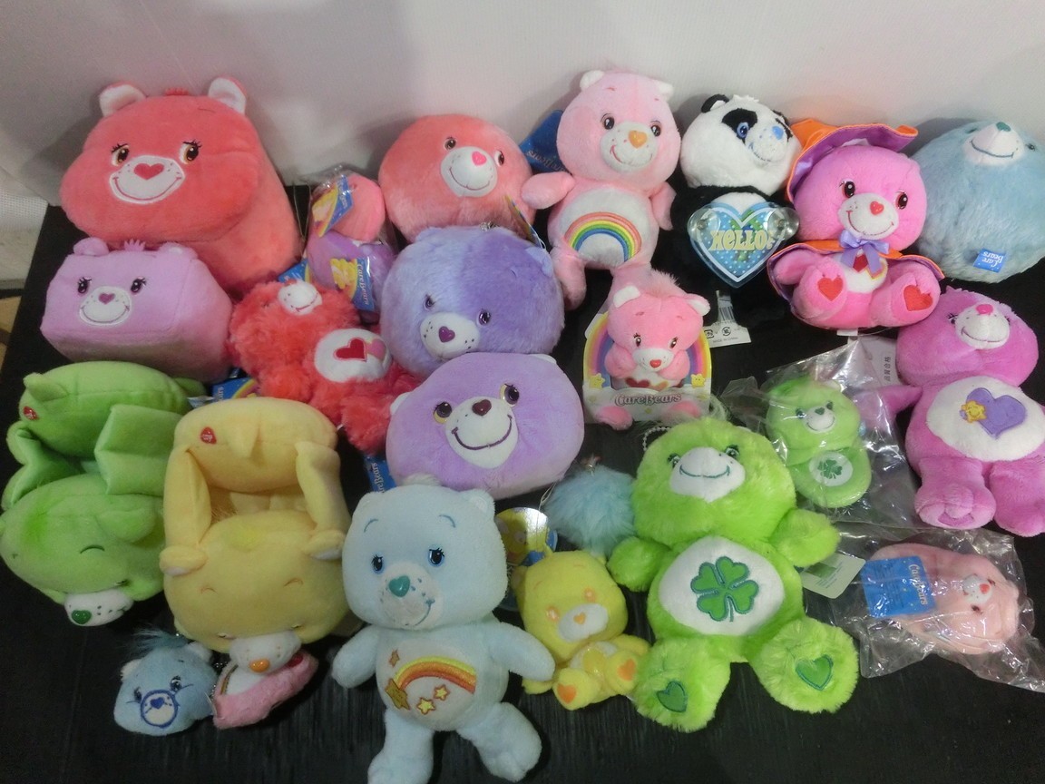 新品未使用タグ付き Care Bearsケアベア ベルボアフェイスガマグチ キーホルダー ぬいぐるみ ピンク お財布 小銭入れ 在庫一掃売り切りセール