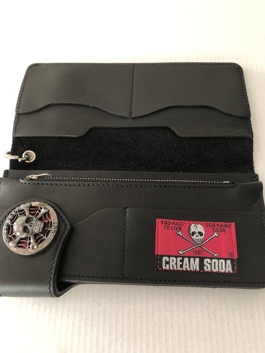 CREAM SODA 長財布スカル飾り ピンクドラゴン(長財布（小銭入れあり
