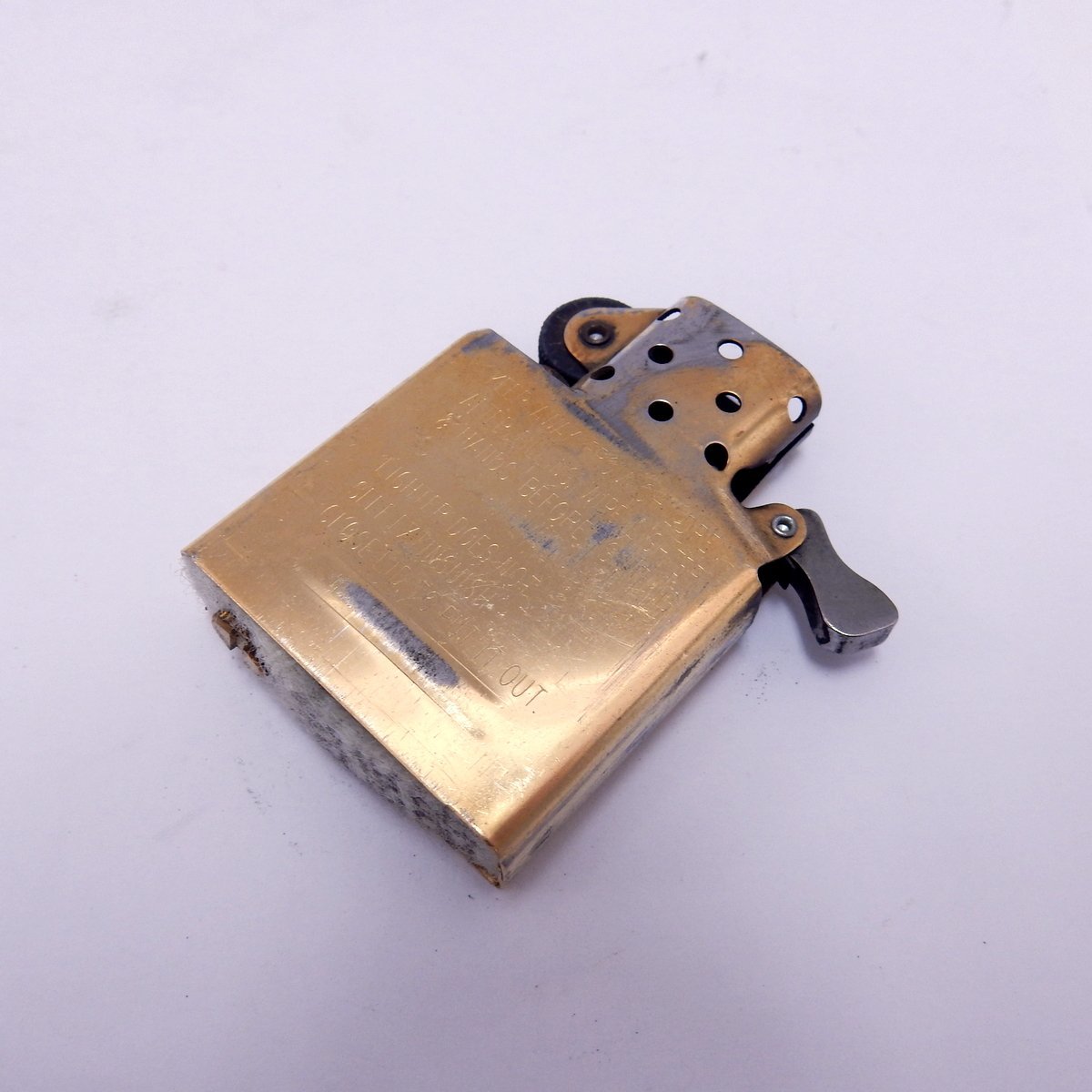 Zippo ジッポー Peace ピース たばこ銘柄 2000年 ネイビーカラー USED