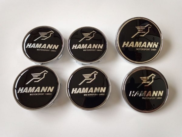 BMW HAMANN ブラックエンブレム 6点セットハーマン82+74 E36E64E60E61E65E66E70E71E81E83E85E87E89E90E91E92///mスポーツ ALPINA