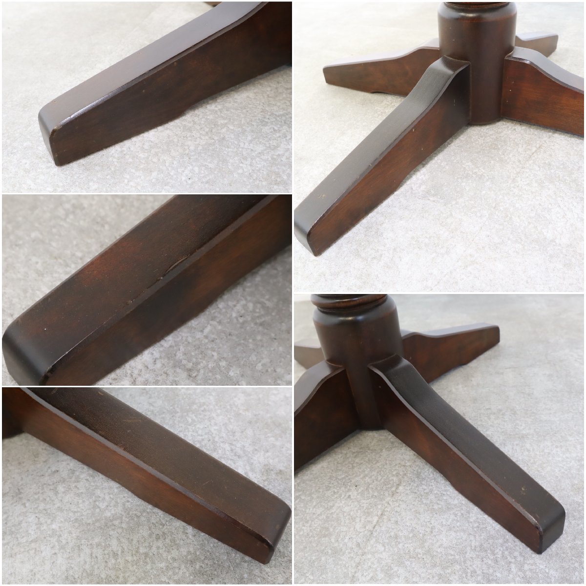 北海道民芸家具 サイドテーブル ダークブラウン楕円形テーブル 美品