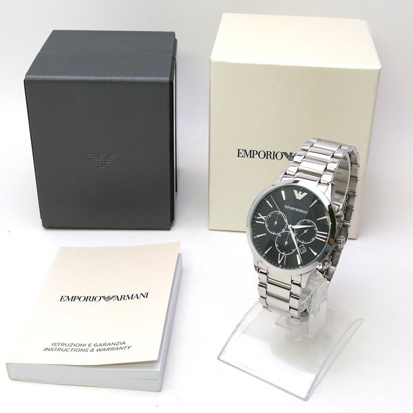 1円スタート EMPORIO ARMANI エンポリオ アルマーニ AR-11208 クロノ