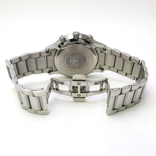 1円スタート EMPORIO ARMANI エンポリオ アルマーニ AR-11208 クロノ