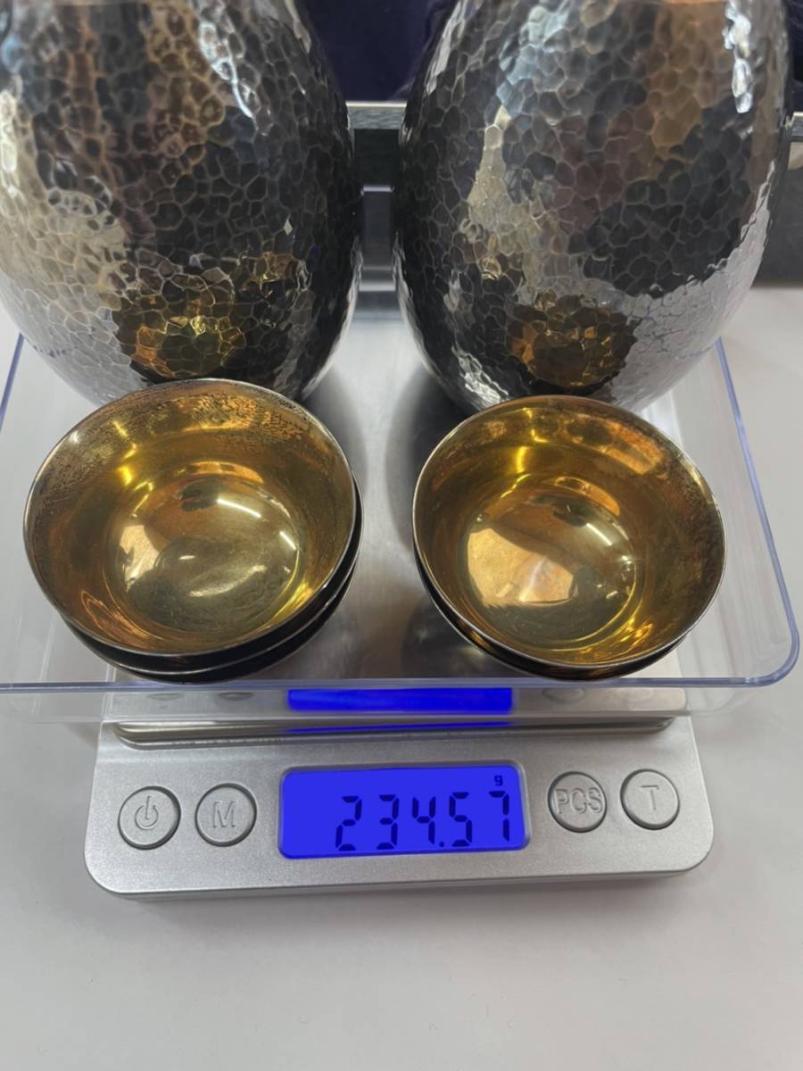 ちろり 錫製 酒器セット 本錫 お猪口 盃5個 酒器揃え