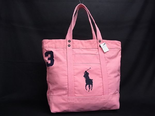 1円 Polo Ralph lauren ポロラルフローレン キャンバス トートバッグ 
