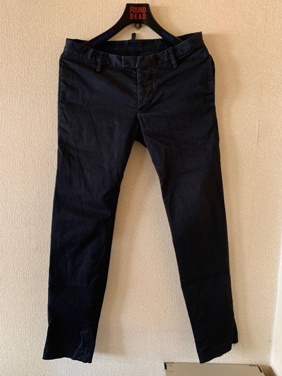 SALE，正規品 Dsquared2｜ディースクエアード ブラックストレッチ スリムフィット チノ パンツ 44(その他)｜売買されたオークション情報、yahooの商品情報をアーカイブ公開 - オークファン 男性用