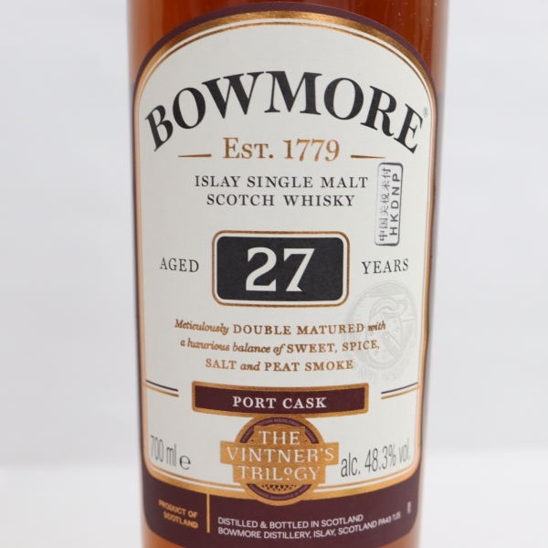 BOWMORE（ボウモア）27年 ポートカスク ザ ヴィントナーズ トリロジー