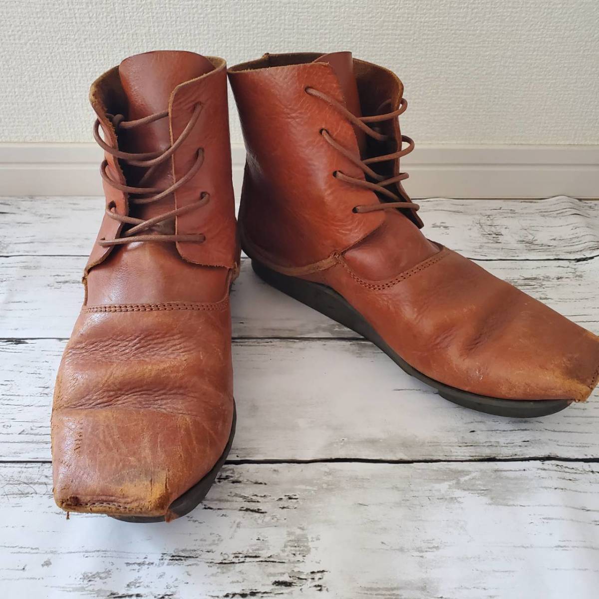 トリッペン　レザーブーツ　ブラウン　23，5cm