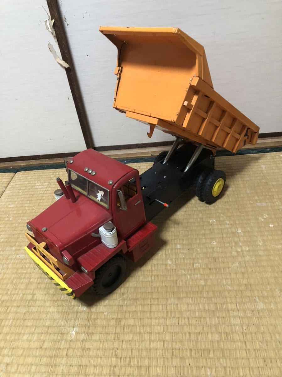 巨大 野村トーイ マンモス ダンプトラック 全長約62cm ブリキ 昭和当時 