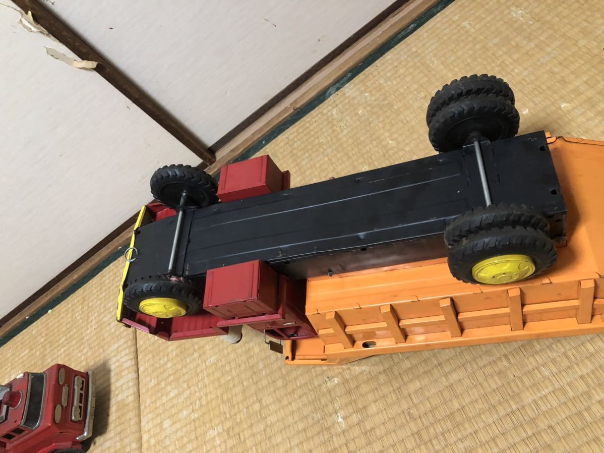 巨大 野村トーイ マンモス ダンプトラック 全長約62cm ブリキ 昭和当時 