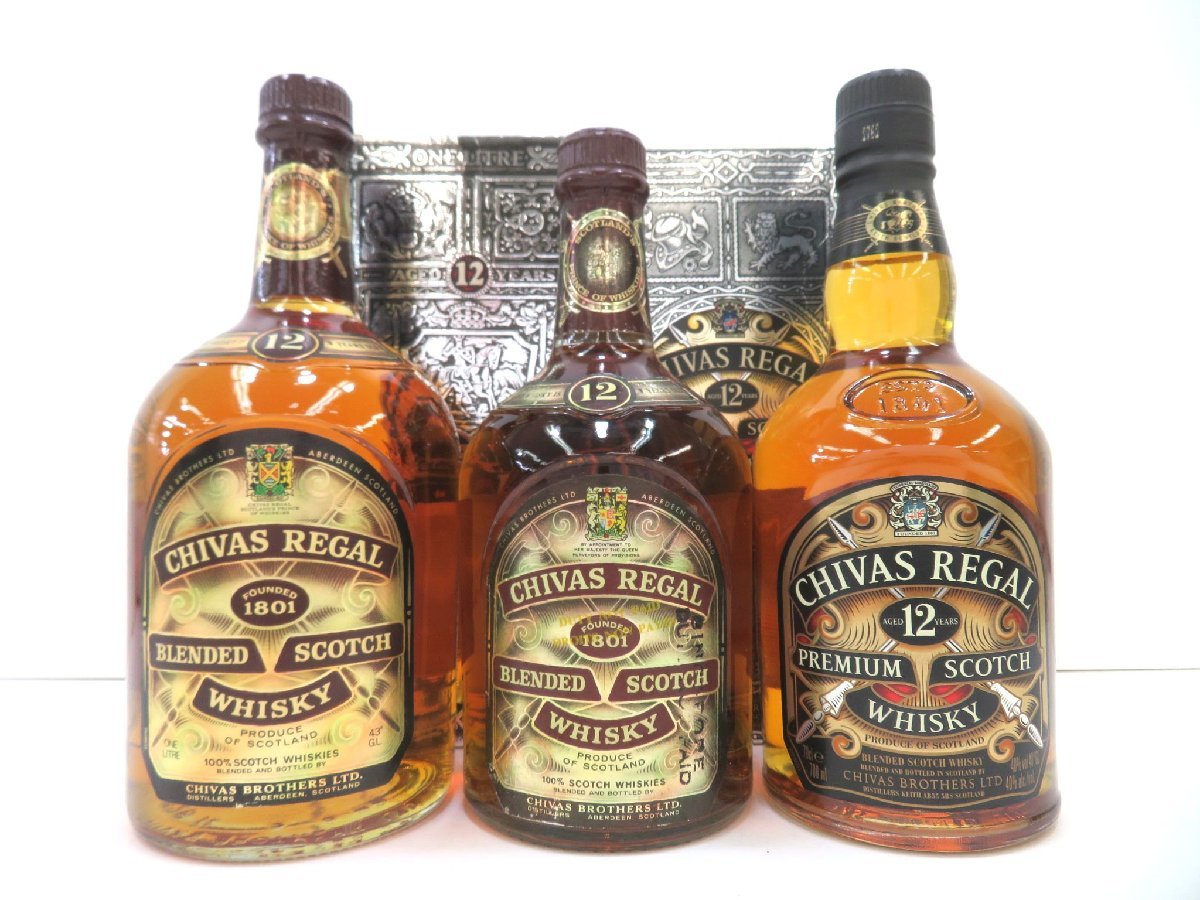 CHIVAS REGAL スコッチウイスキー　※値下げしました 古酒 1円~スタート 3本セット CHIVAS REGAL シーバス リーガル 12年