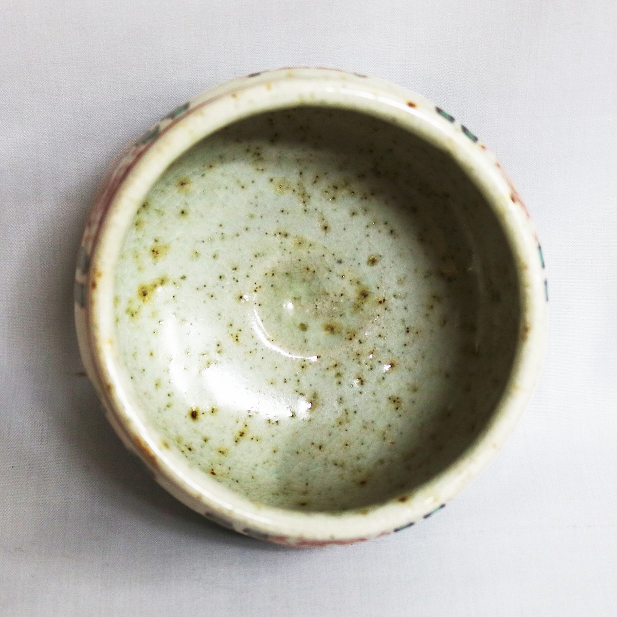 渋草焼】渋草柳三造 野立茶碗（赤絵野点碗）(焼締め、自然釉)｜売買