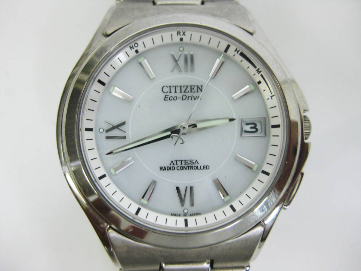 YT-B⑱92】CITIZEN/シチズン ATTESA、アテッサ 3針デイト 電波ソーラー 
