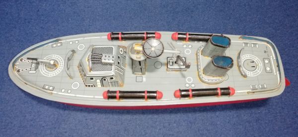 日本製 ブリキ 野村トーイ「魚雷艇」フリクションブリキボート TORPEDO
