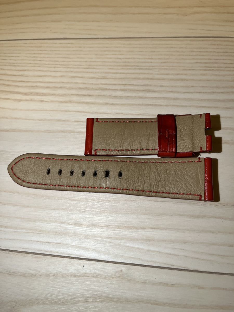 PANERAIパネライ 純正 正規 24mm -22mm尾錠用 アリゲーターレッド