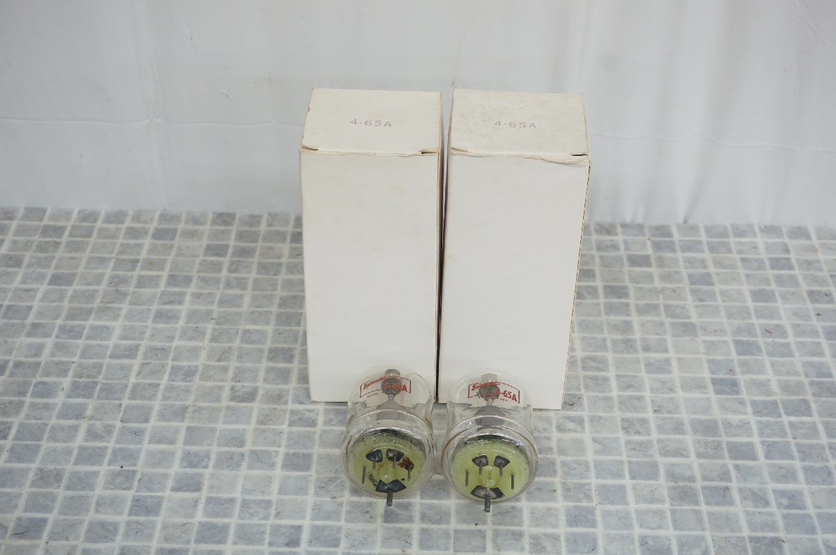[SK] [a621980] Eimac アイマック 4-65A 真空管2本セット 白箱付き