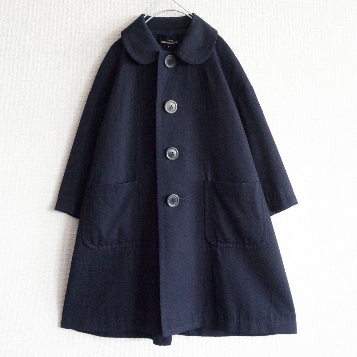  tricot COMME des GARCONS 丸襟 コート S トリコ ギャルソン ネイビー 2208084(コート)｜売買されたオークション情報、yahooの商品情報をアーカイブ公開 - オークファン 女性用