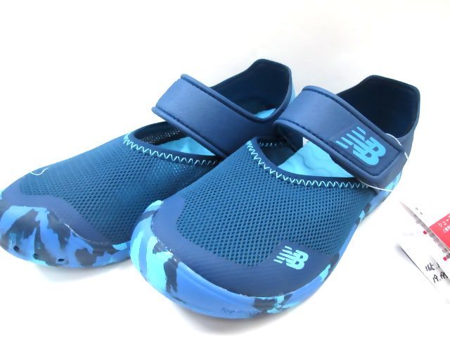 水遊びを安全に☆即決☆ニューバランス☆水陸両用サマーシューズ☆YO208NV2☆ネイビー☆19.5センチ