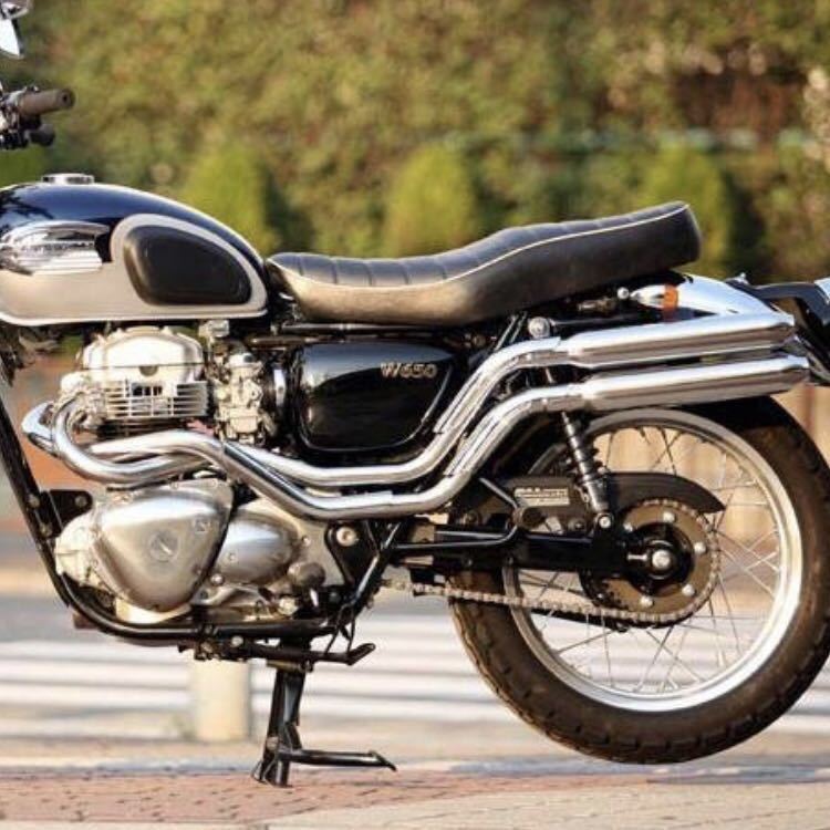 W650 シムズクラフト アップマフラー JMCA 車検対応 受注生産品
