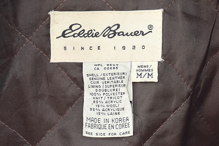 金欠Eddie BauerレザーシングルライダースTALONジップ助けて