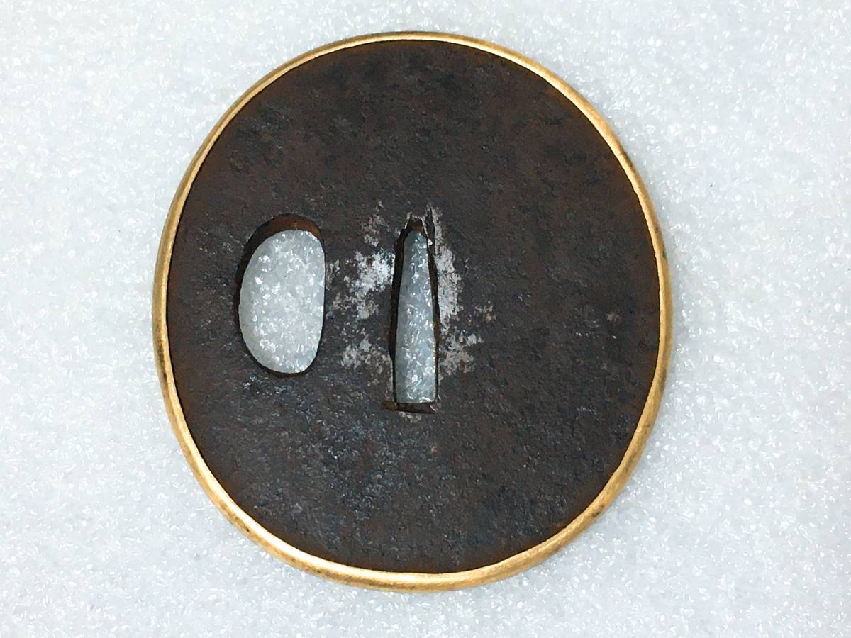 古鍔 鉄地 鐔 つば 刀装具 古美術 時代物 鉄地つば 5 鍔 古鍔 鉄地 鐔