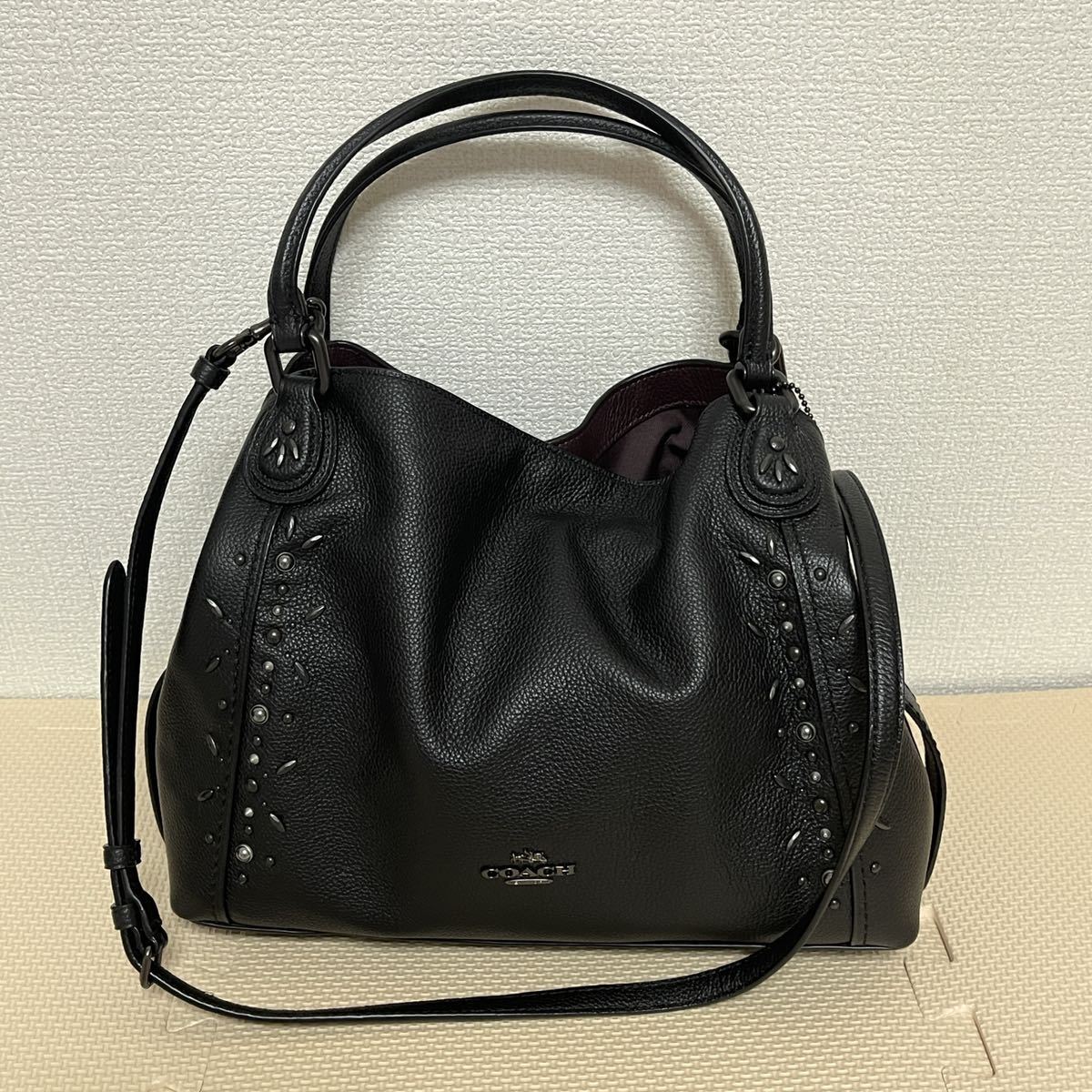 COACH/ショルダーバッグ/イーディー/ブラック/2way/コーチ/保存袋付 